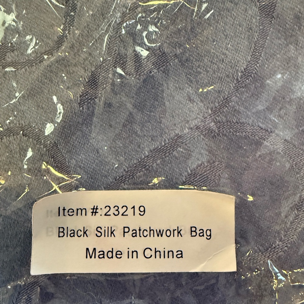 Silk Multicolor Patchwork Handbag - image 4